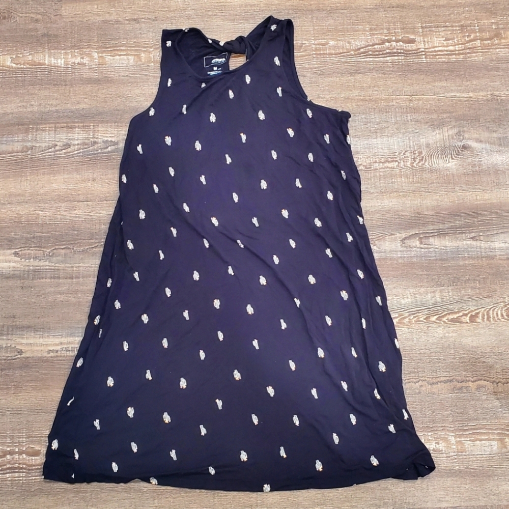 Sonoma Goods for Life Tank Top Swing Dress women's size Medium cactus graphic - Picture 1 of 8
